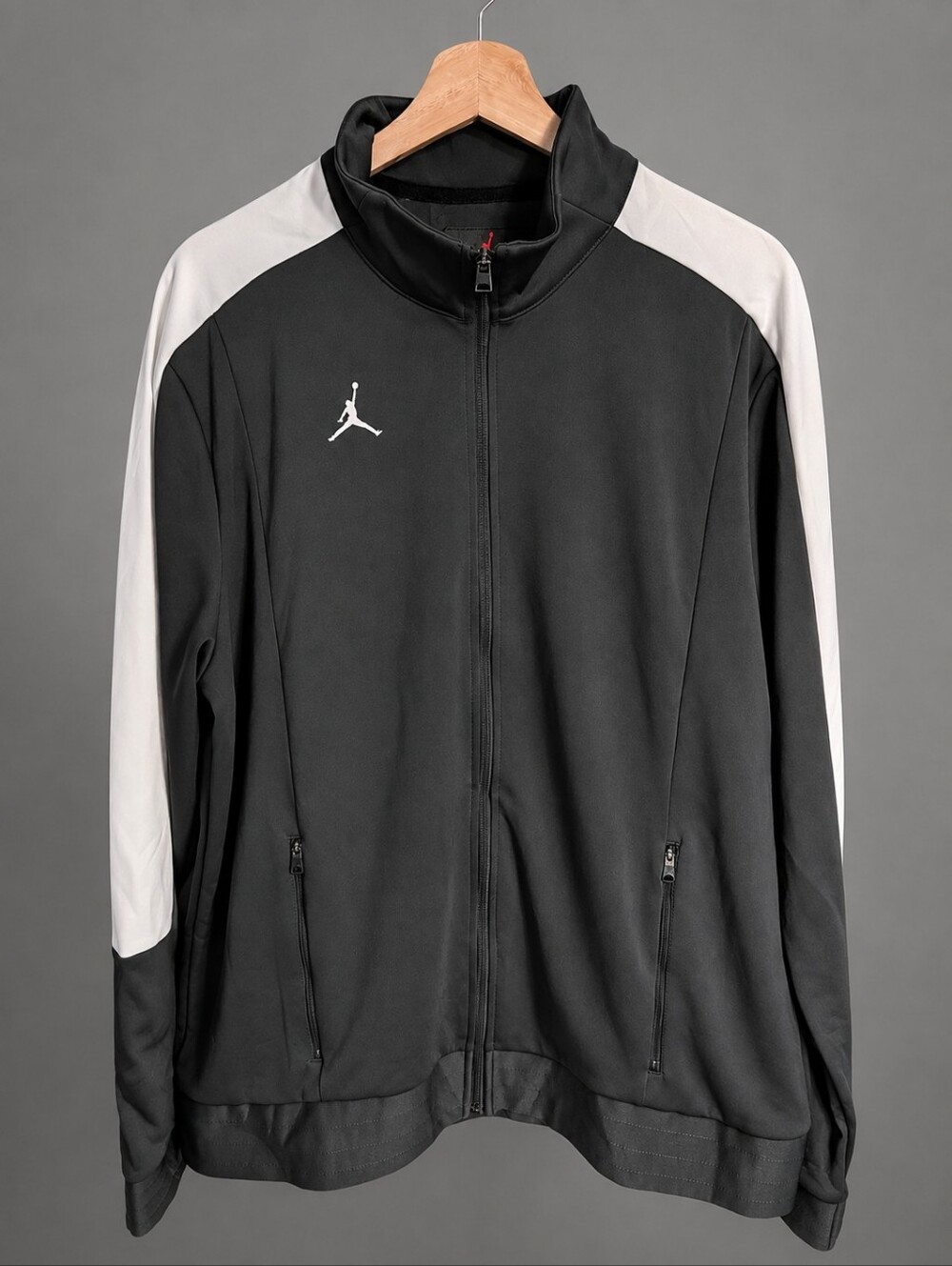 Jordan Jumpman Full-Zip Track Jacket — Grey & White Colorblock, Men's XL